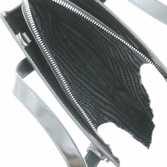 Prada Re-Edition Blushed Leather Mini Handbag Black - Picture 7 of 8